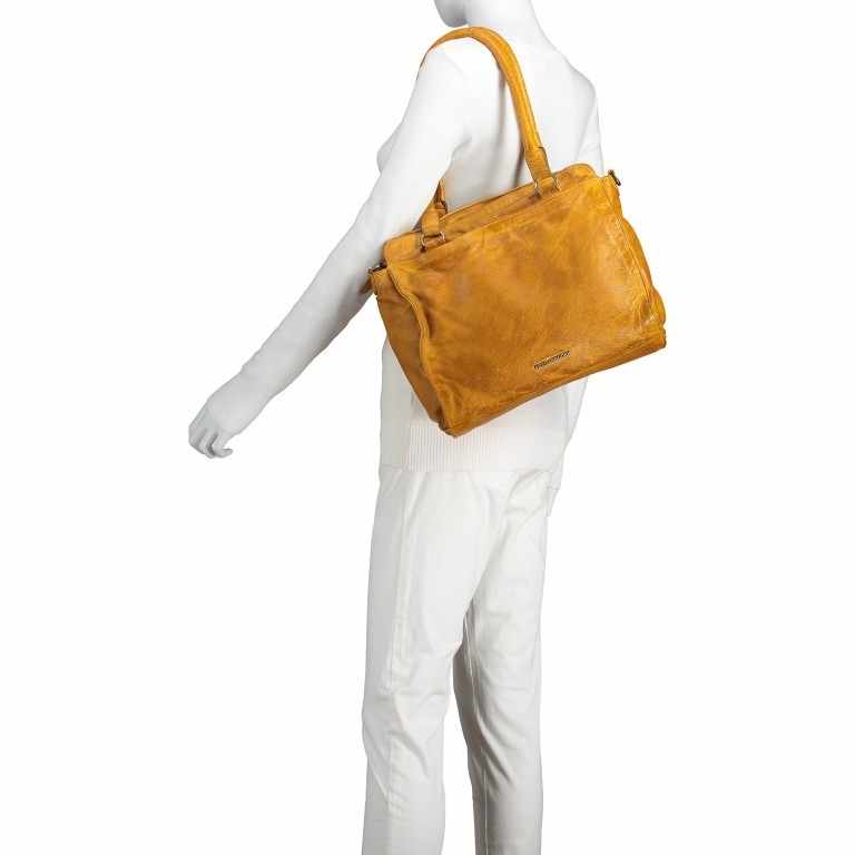 Shopper WXD Rise 123-31 Dark Mustard, Farbe: gelb, Marke: FredsBruder, Abmessungen in cm: 32x29.5x8.5, Bild 6 von 6