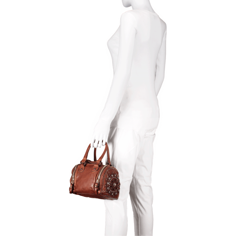 Handtasche Prestige Bauletto C4887-VL Leder Cognac, Farbe: cognac, Marke: Campomaggi, Abmessungen in cm: 21x15x15, Bild 7 von 7