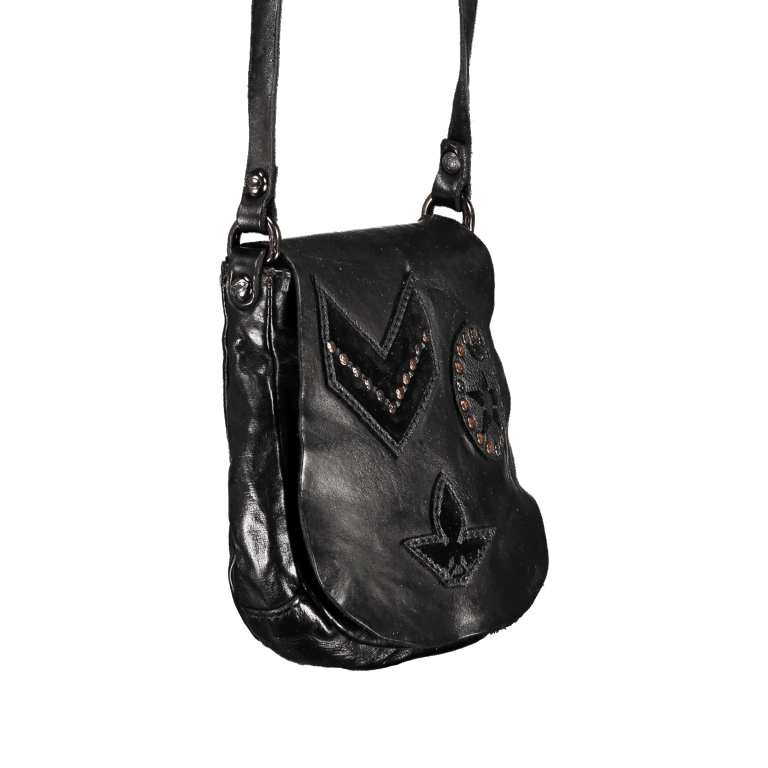 Umhängetasche Lilia Leder Nero, Farbe: schwarz, Marke: Campomaggi, Abmessungen in cm: 17x21x4, Bild 2 von 6