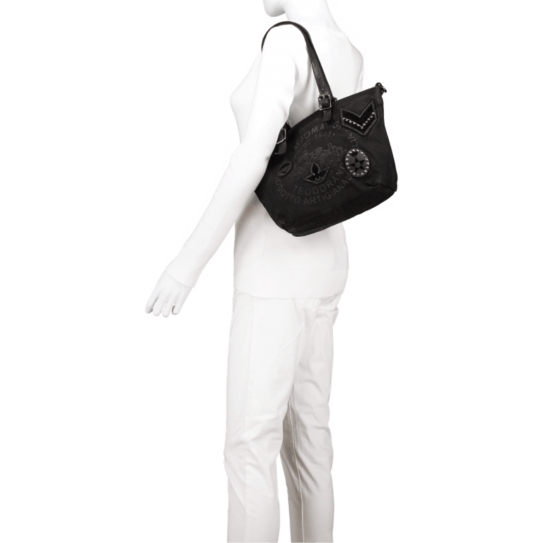 Handtasche Canvas Nero, Farbe: schwarz, Marke: Campomaggi, Bild 7 von 8