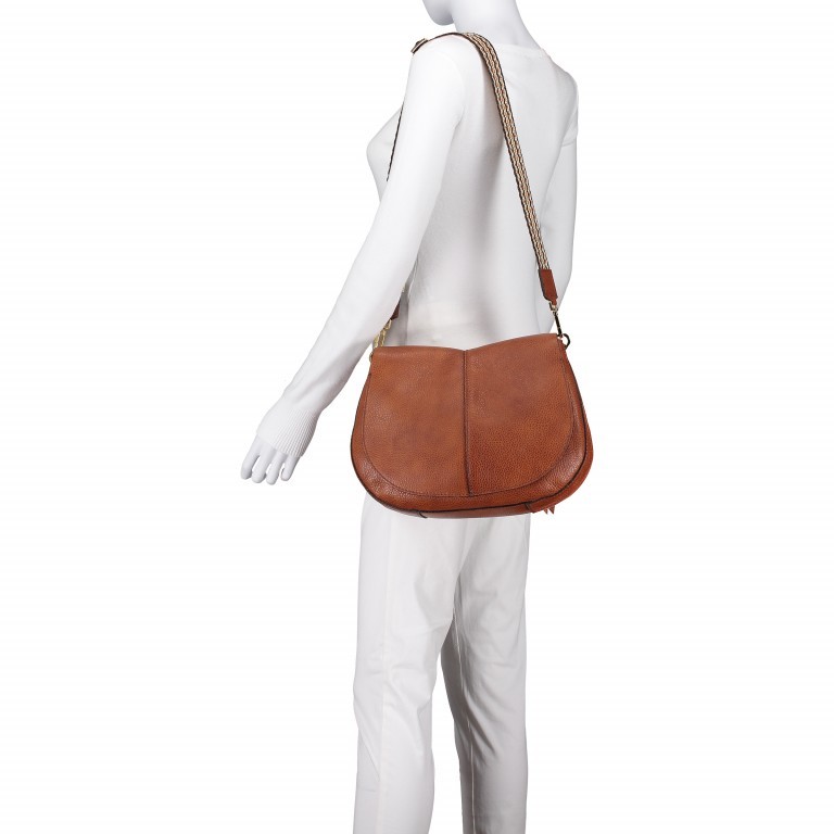 Schultertasche 6037-RMN-RE Miele, Farbe: cognac, Marke: Gianni Chiarini, Abmessungen in cm: 32x25x10, Bild 3 von 5