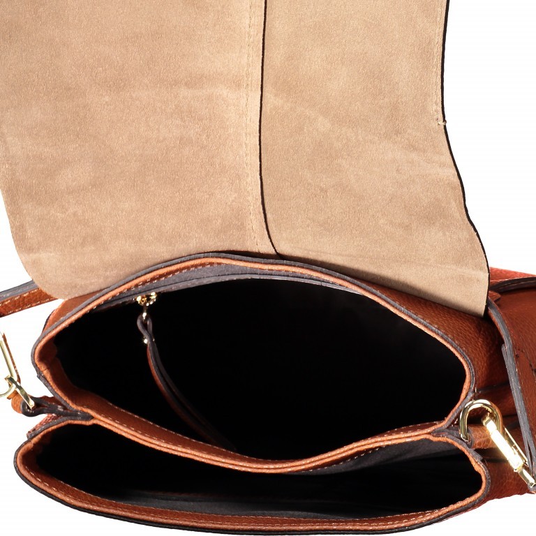 Schultertasche 6037-RMN-RE Miele, Farbe: cognac, Marke: Gianni Chiarini, Abmessungen in cm: 32x25x10, Bild 4 von 5