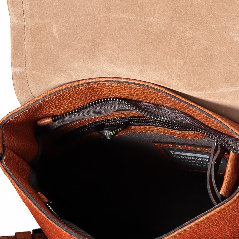 Schultertasche 6041-RMN-RE Nero, Farbe: schwarz, Marke: Gianni Chiarini, Abmessungen in cm: 26x23x9, Bild 4 von 5