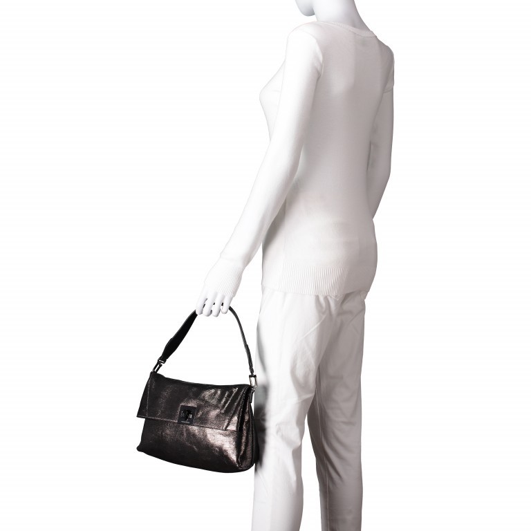 Schultertasche Metallic Champagne, Farbe: metallic, Marke: Gianni Chiarini, Abmessungen in cm: 29x20x9.5, Bild 6 von 6