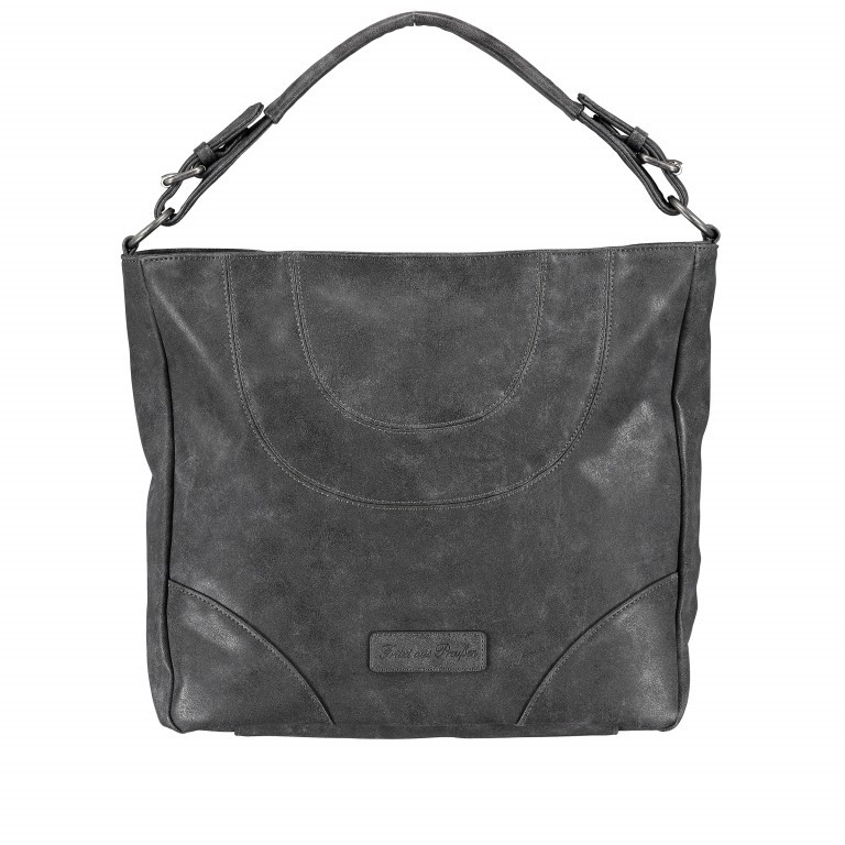 Beuteltasche Vintage Nelia Black, Farbe: schwarz, Marke: Fritzi aus Preußen, Abmessungen in cm: 40x32x14, Bild 1 von 6