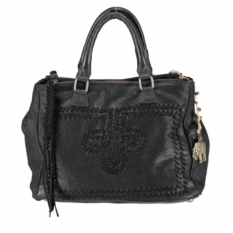 Handtasche Valente 317-7265 Black, Farbe: schwarz, Marke: Anokhi, Abmessungen in cm: 32x25x15, Bild 1 von 5