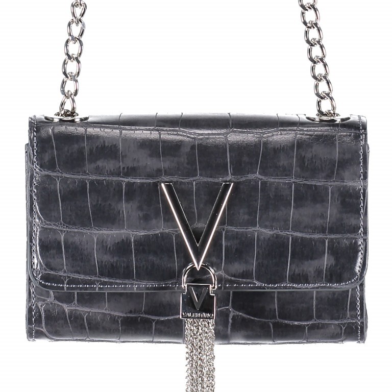 Umhängetasche Divina Piombo, Farbe: grau, Marke: Valentino Bags, Abmessungen in cm: 17x12x5, Bild 1 von 4