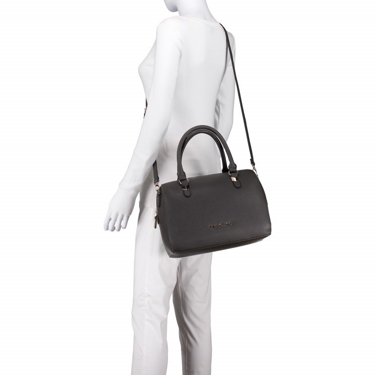 Handtasche Winter Lily Nero, Farbe: schwarz, Marke: Valentino Bags, Abmessungen in cm: 30x23.5x17, Bild 6 von 7