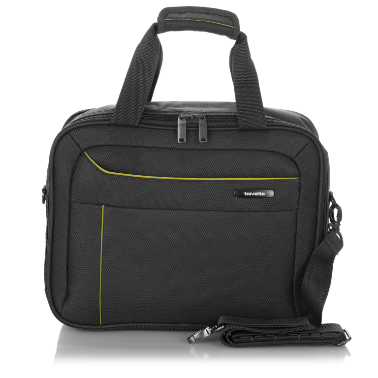 Bordtasche Solaris 38 cm Schwarz Limone, Farbe: schwarz, Marke: Travelite, EAN: 4027002060111, Abmessungen in cm: 38x30x12, Bild 1 von 5