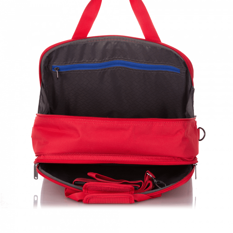 Bordtasche Solaris 38 cm Rot Blau, Farbe: rot/weinrot, Marke: Travelite, Abmessungen in cm: 38x30x12, Bild 3 von 5