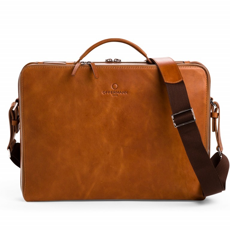 Notebooktasche Workbag L OFF-WR3 Cognac, Farbe: cognac, Marke: Offermann, EAN: 4057081013586, Abmessungen in cm: 38x29x8.5, Bild 1 von 4