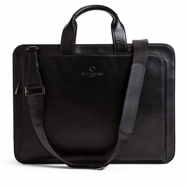 Aktentasche Workbag 2 Handles OFF-WR1 Carbon Black, Farbe: schwarz, Marke: Offermann, EAN: 4057081014125, Abmessungen in cm: 39.5x30x9.5, Bild 1 von 6