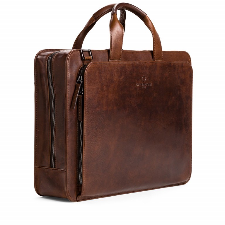Aktentasche Workbag 2 Handles OFF-WR1 Chestnut Brown, Farbe: braun, Marke: Offermann, EAN: 4057081013487, Abmessungen in cm: 39.5x30x9.5, Bild 2 von 6