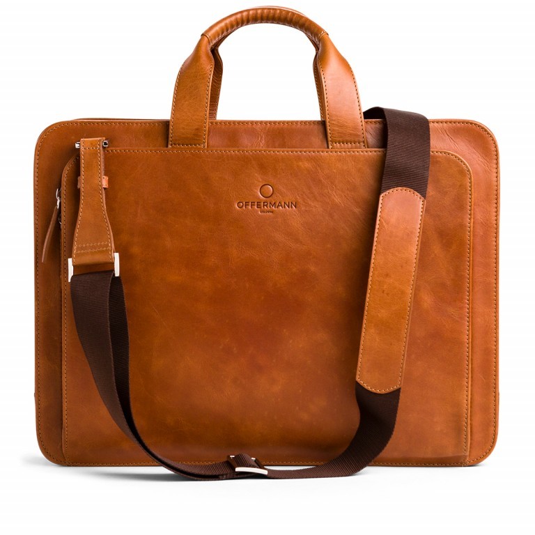 Aktentasche Workbag 2 Handles OFF-WR1 Cognac, Farbe: cognac, Marke: Offermann, EAN: 4057081013463, Abmessungen in cm: 39.5x30x9.5, Bild 1 von 6