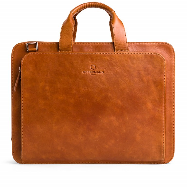 Aktentasche Workbag 2 Handles OFF-WR1 Cognac, Farbe: cognac, Marke: Offermann, EAN: 4057081013463, Abmessungen in cm: 39.5x30x9.5, Bild 5 von 6