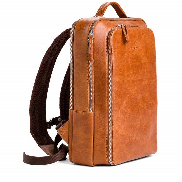 Backpack M OFF-BP1 Cognac, Farbe: cognac, Marke: Offermann, EAN: 4057081013548, Abmessungen in cm: 31x40x20, Bild 2 von 5
