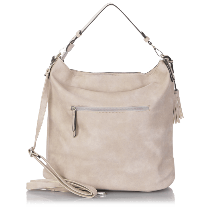 Beuteltasche LB-03 Taupe, Farbe: taupe/khaki, Marke: Lichtblau, Abmessungen in cm: 46x36x18, Bild 4 von 4