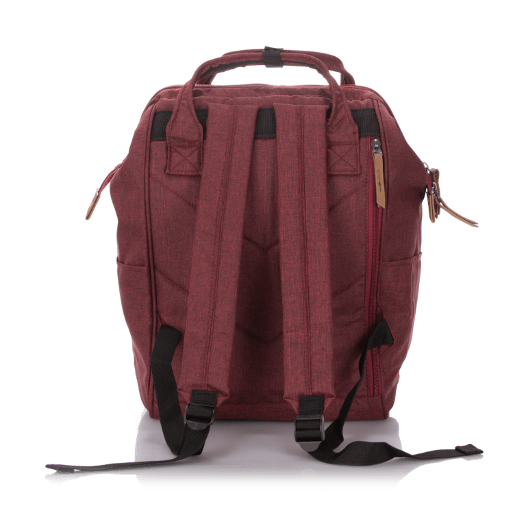 Rucksack Basics Volumen 19 Liter Rot, Farbe: rot/weinrot, Marke: Travelite, Abmessungen in cm: 26x41x16, Bild 4 von 4