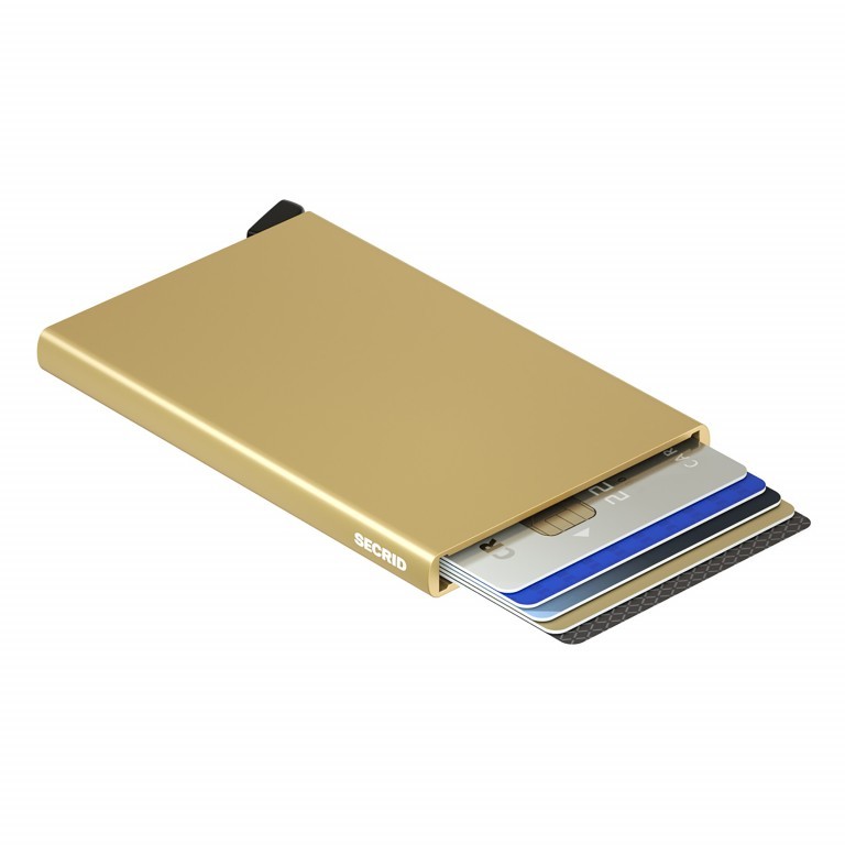 Kartenetui Cardprotector Gold, Farbe: metallic, Marke: Secrid, EAN: 8718215280033, Abmessungen in cm: 6.3x10.2x0.8, Bild 1 von 3