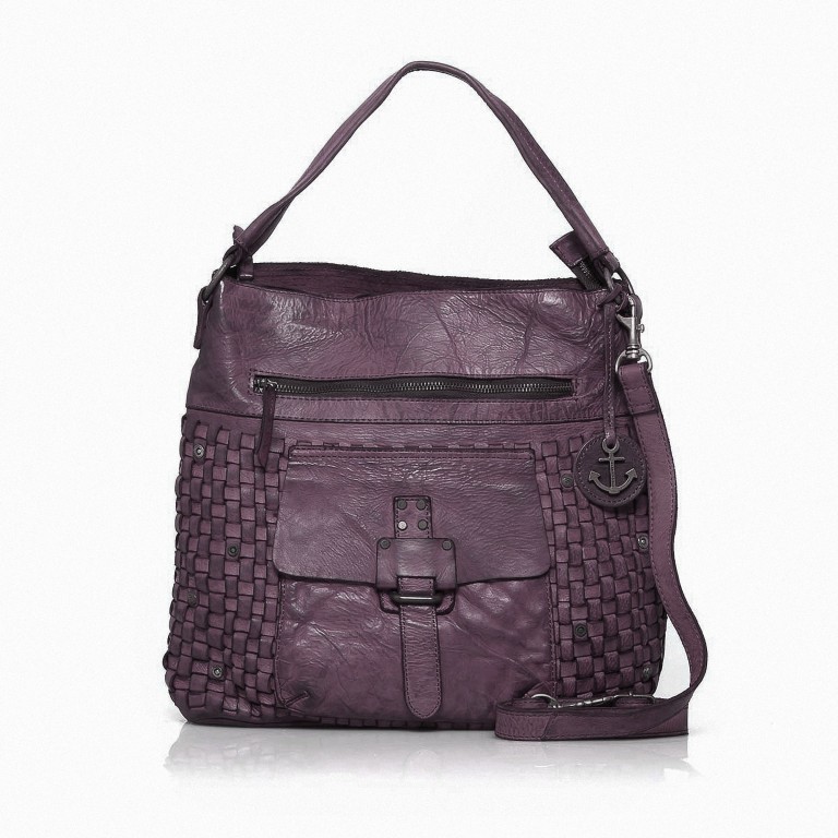 Beuteltasche Soft-Weaving Iris B3.5032 Pure Purple, Farbe: rot/weinrot, Marke: Harbour 2nd, EAN: 4046478028609, Abmessungen in cm: 34x31x12, Bild 1 von 8