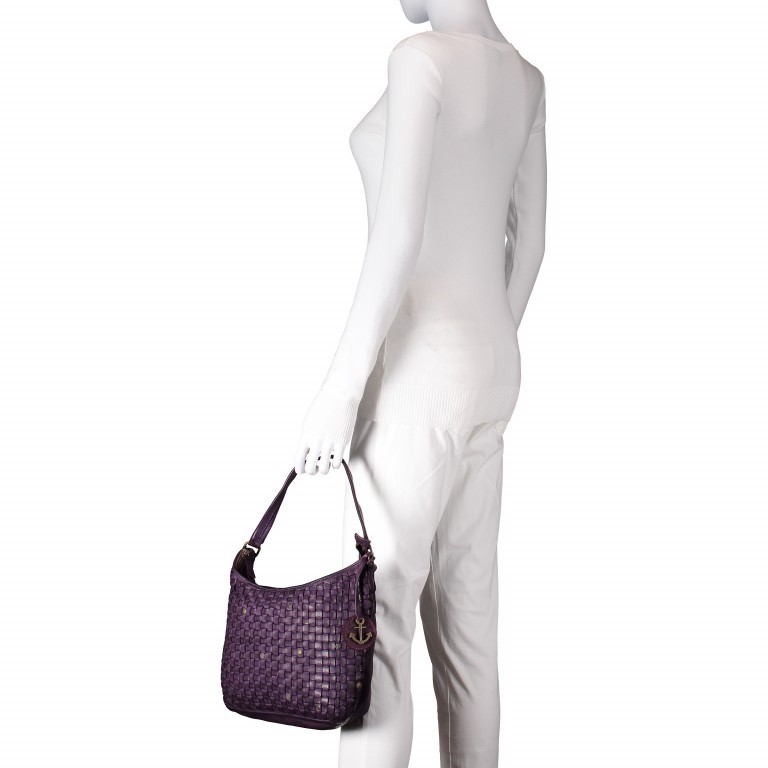 Beuteltasche Soft-Weaving Mila B3.6306 Pure Purple, Farbe: rot/weinrot, Marke: Harbour 2nd, EAN: 4046478028746, Abmessungen in cm: 33x25x12, Bild 3 von 3