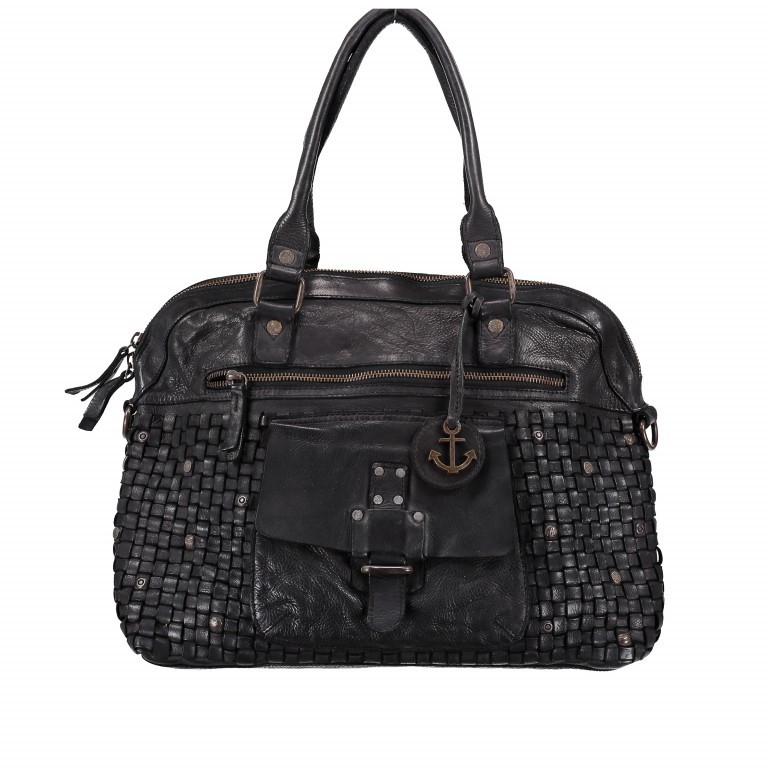 Handtasche Soft-Weaving Vanja B3.6462 Dark Ash, Farbe: anthrazit, Marke: Harbour 2nd, EAN: 4046478028753, Abmessungen in cm: 37x28x14, Bild 1 von 5