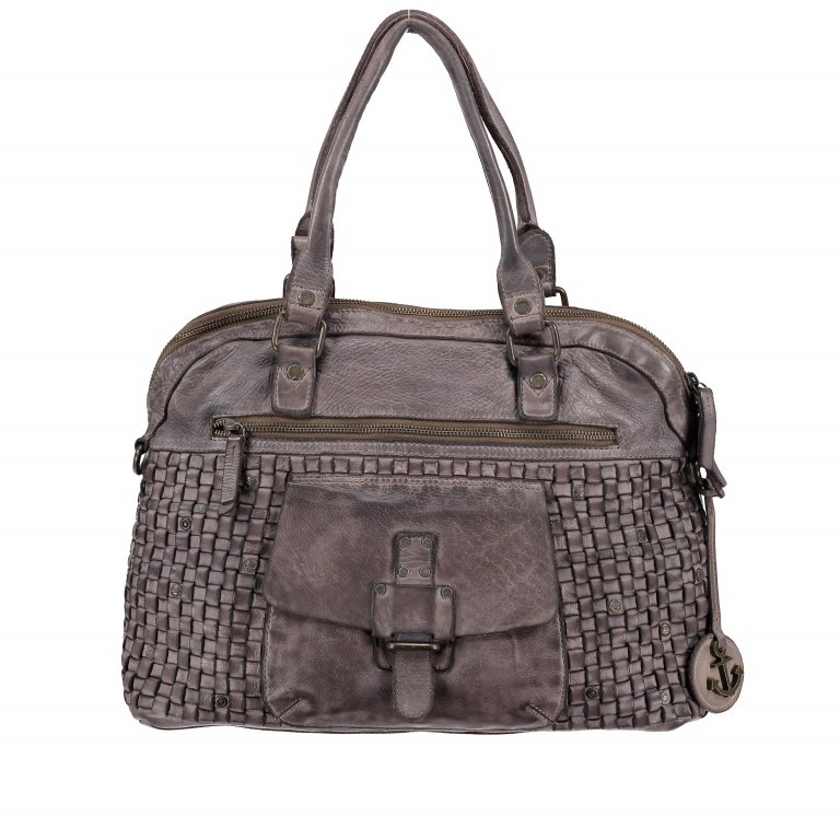 Handtasche Soft-Weaving Vanja B3.6462 Stone Grey, Farbe: grau, Marke: Harbour 2nd, EAN: 4046478028784, Abmessungen in cm: 37x28x14, Bild 1 von 5