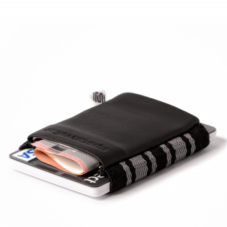 Geldbörse Classic Mini Business Black, Farbe: anthrazit, Marke: Space Wallet, Abmessungen in cm: 5x7x2.5, Bild 2 von 2