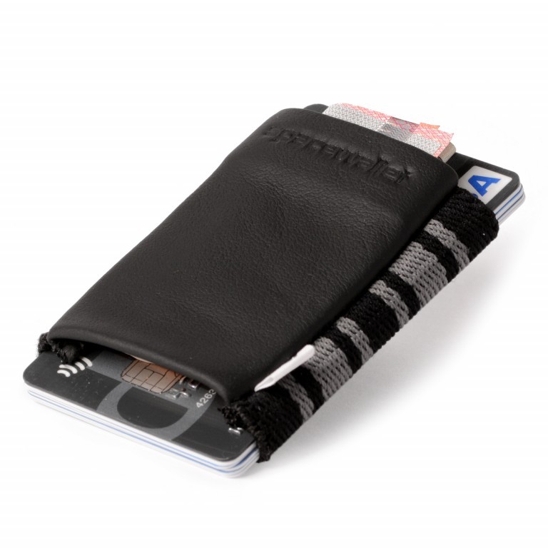 Geldbörse Classic Mini Business Black, Farbe: anthrazit, Marke: Space Wallet, Abmessungen in cm: 5x7x2.5, Bild 1 von 3