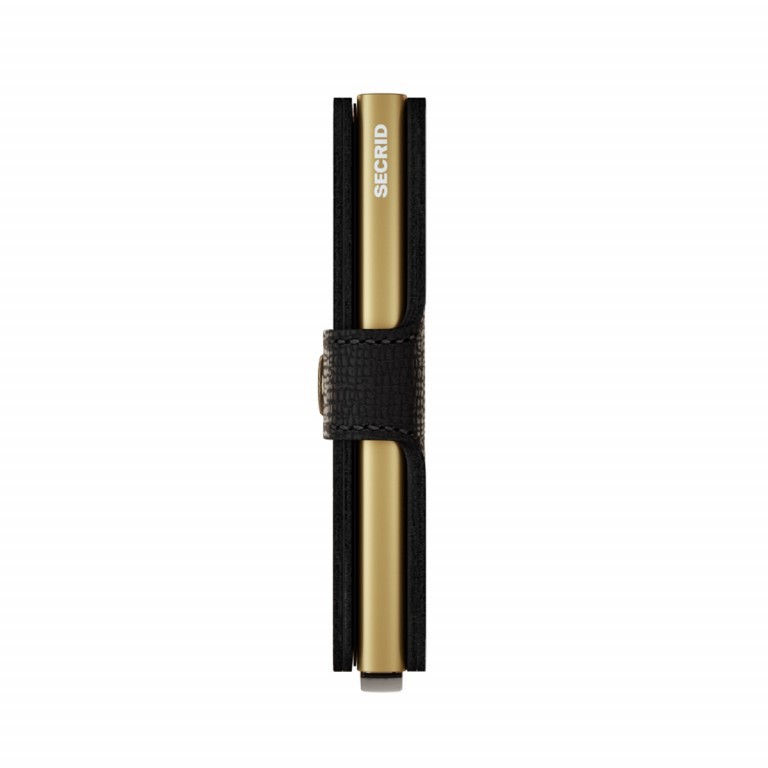Geldbörse Miniwallet Crisple Black Gold, Farbe: anthrazit, Marke: Secrid, EAN: 8718215285502, Abmessungen in cm: 6.8x10.2x1.6, Bild 2 von 3