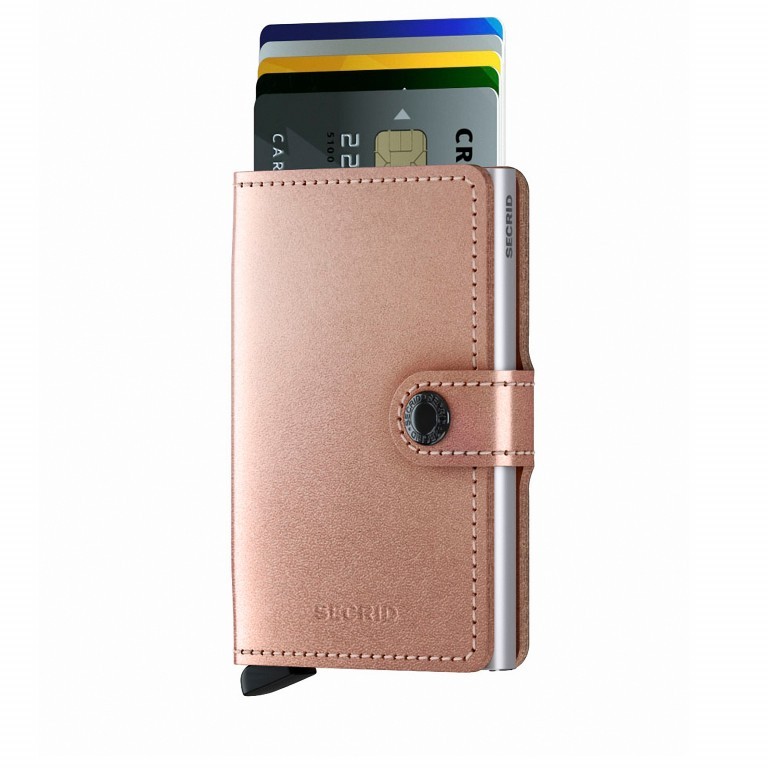 Geldbörse Miniwallet Metallic Rose, Farbe: metallic, Marke: Secrid, EAN: 8718215285519, Abmessungen in cm: 6.8x10.2x2.1, Bild 3 von 5