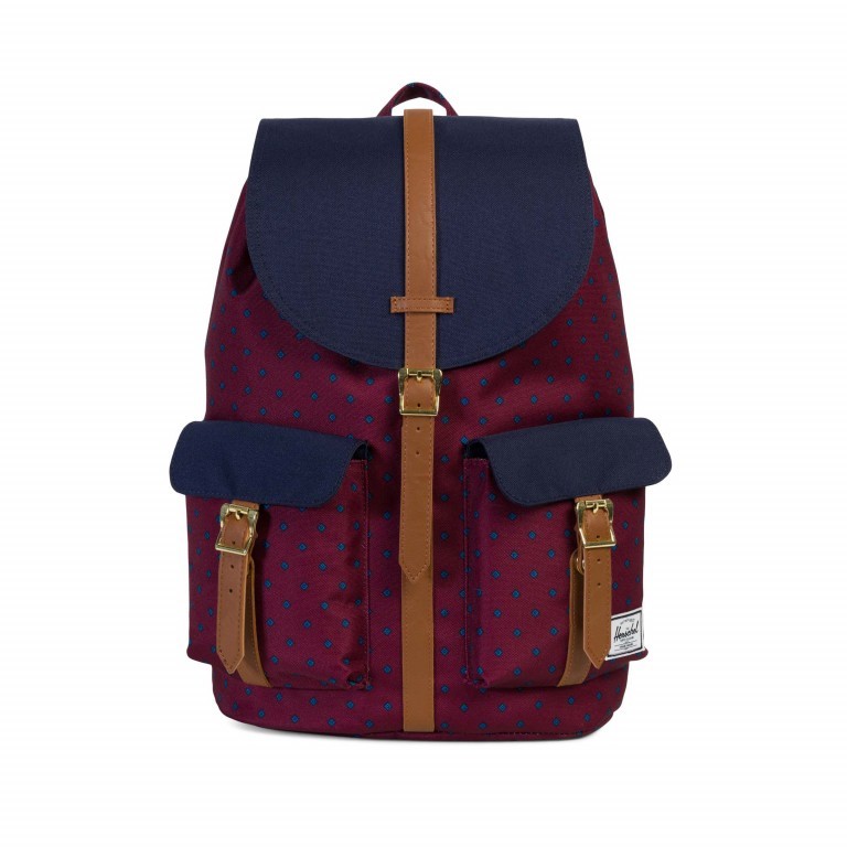 Rucksack Dawson Volumen 20,5 Liter Univers Windsor Wine Peacoat, Farbe: rot/weinrot, Marke: Herschel, EAN: 0828432137039, Abmessungen in cm: 33x40x15, Bild 1 von 4