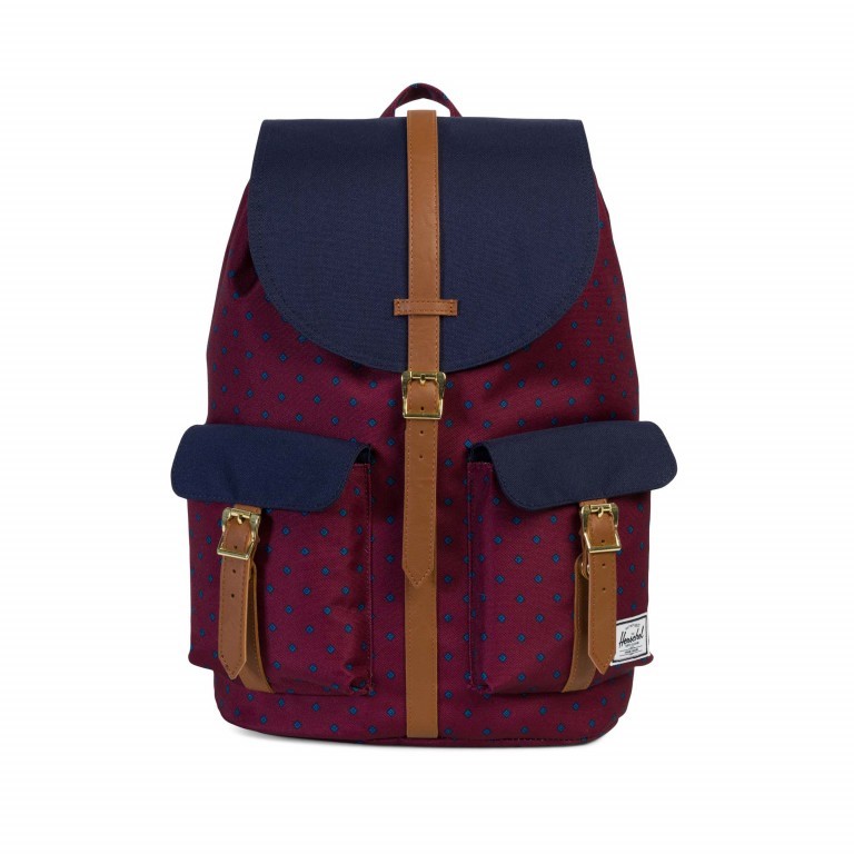 Rucksack Dawson Volumen 20,5 Liter Univers Windsor Wine Peacoat, Farbe: rot/weinrot, Marke: Herschel, EAN: 0828432137039, Abmessungen in cm: 33x40x15, Bild 1 von 4