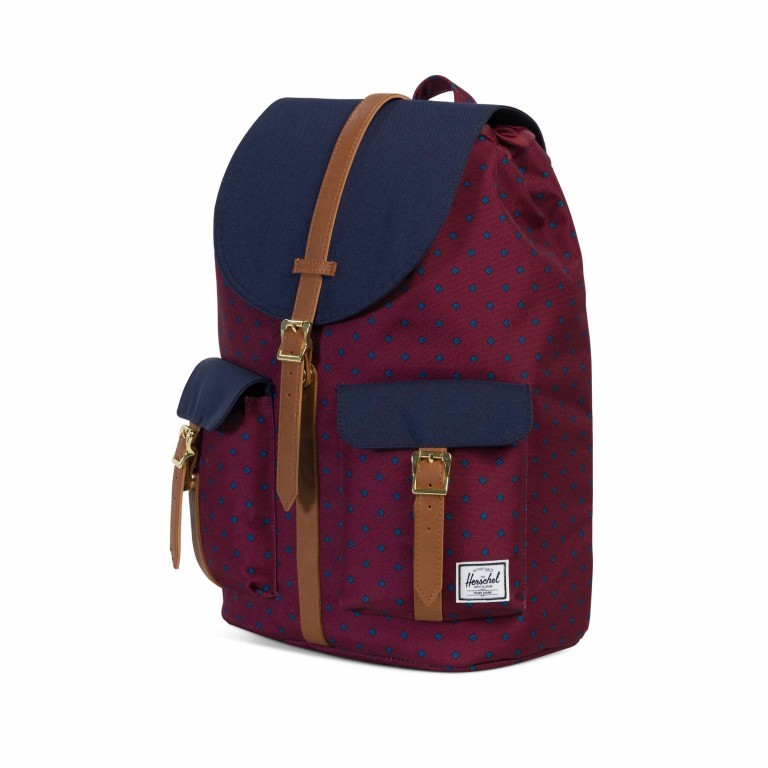 Rucksack Dawson Volumen 20,5 Liter Univers Windsor Wine Peacoat, Farbe: rot/weinrot, Marke: Herschel, EAN: 0828432137039, Abmessungen in cm: 33x40x15, Bild 2 von 4