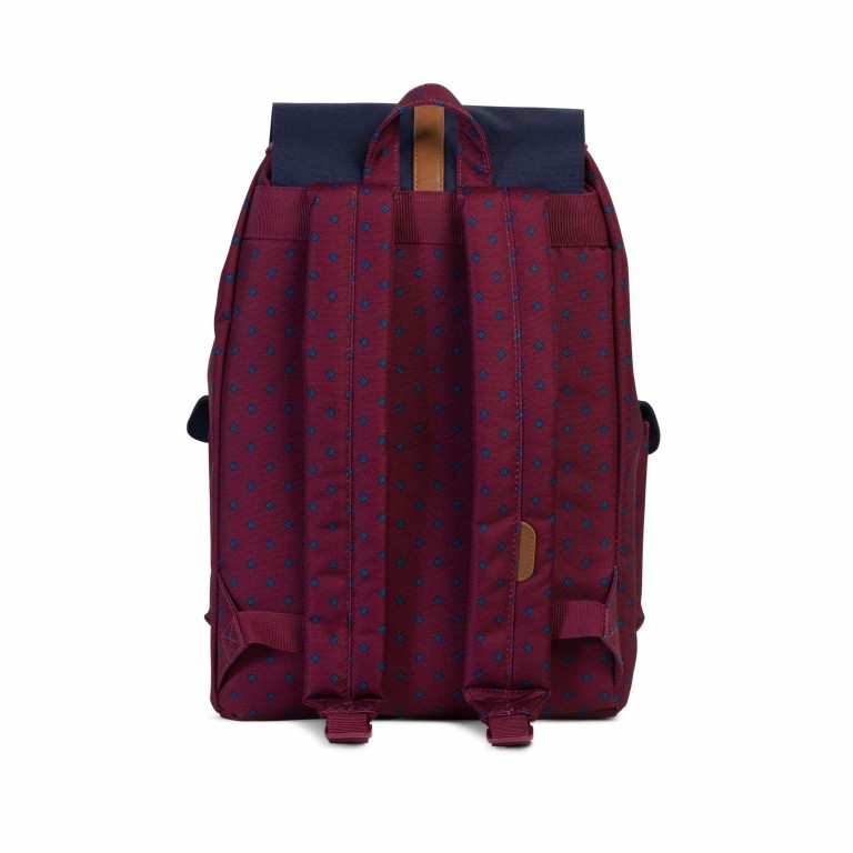 Rucksack Dawson Volumen 20,5 Liter Univers Windsor Wine Peacoat, Farbe: rot/weinrot, Marke: Herschel, EAN: 0828432137039, Abmessungen in cm: 33x40x15, Bild 4 von 4