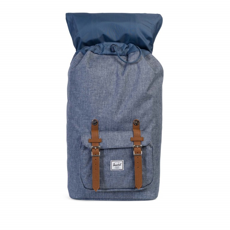 Rucksack Little America Volumen 23 Liter Dark Chambray Crosshatch Ta, Farbe: blau/petrol, Marke: Herschel, EAN: 0828432137411, Abmessungen in cm: 28x50x17, Bild 3 von 4