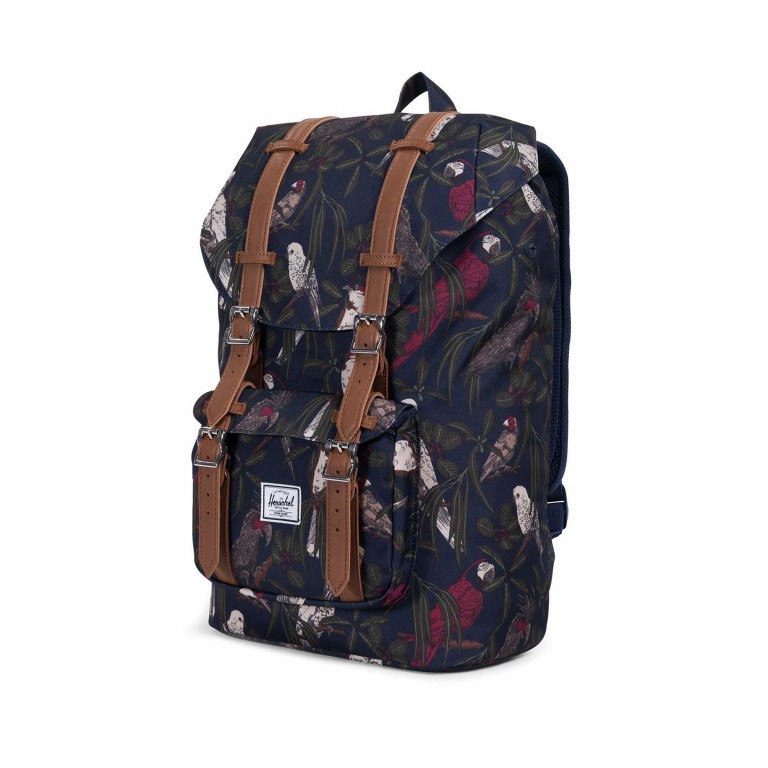 Rucksack Little America Medium Volumen 14 Liter Peacoat Parlour, Farbe: blau/petrol, Marke: Herschel, EAN: 0828432138012, Abmessungen in cm: 28x43x12, Bild 2 von 4