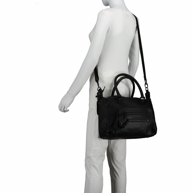 Tasche Walsall Black, Farbe: schwarz, Marke: Cowboysbag, Abmessungen in cm: 34x30x10, Bild 3 von 7