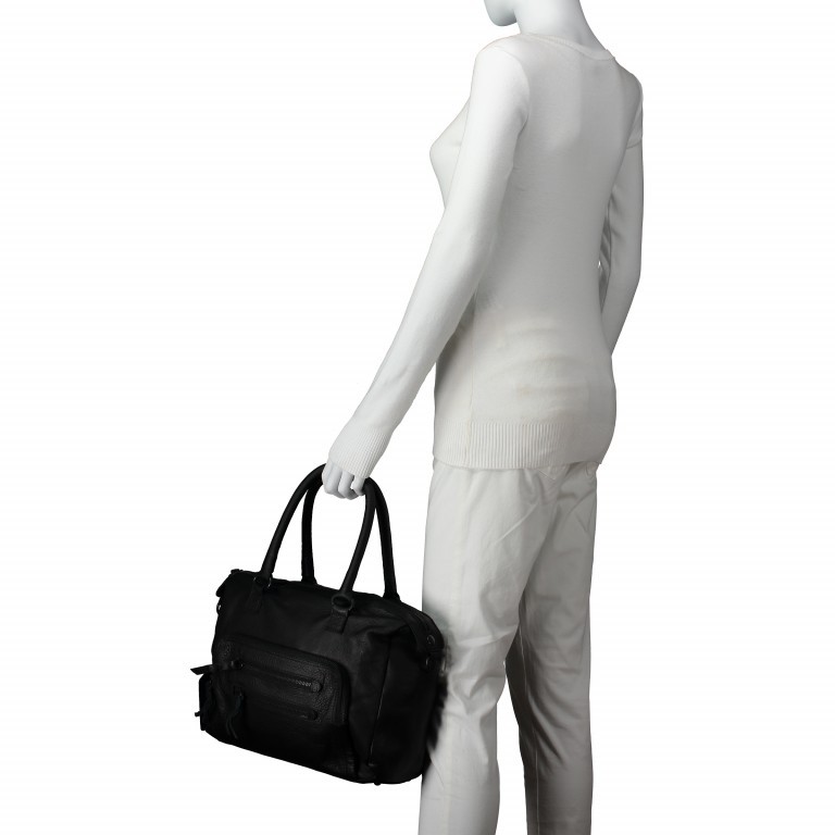Tasche Walsall Black, Farbe: schwarz, Marke: Cowboysbag, Abmessungen in cm: 34x30x10, Bild 7 von 7