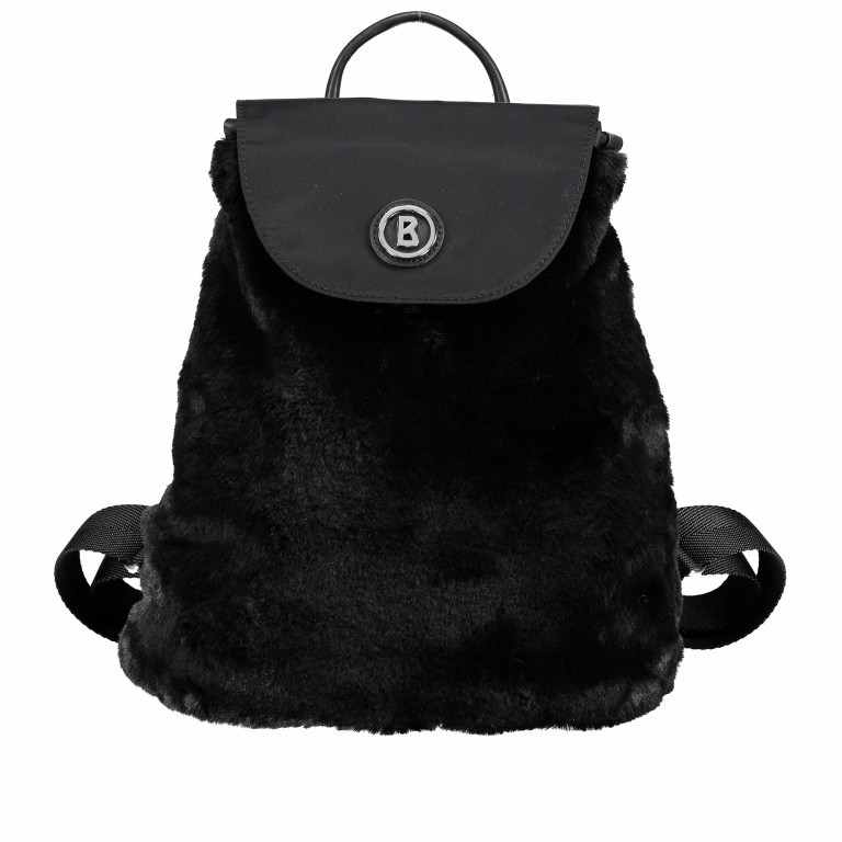 Rucksack Fay Kunstfell Black, Farbe: schwarz, Marke: Bogner, Abmessungen in cm: 27x31x14, Bild 1 von 8