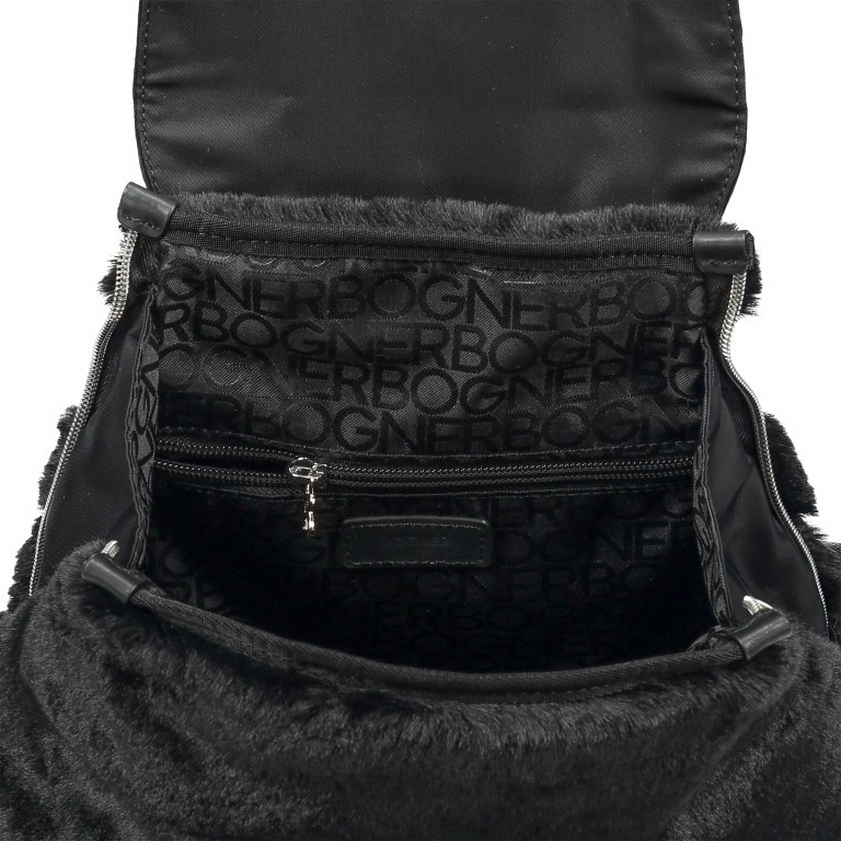 Rucksack Fay Kunstfell Black, Farbe: schwarz, Marke: Bogner, Abmessungen in cm: 27x31x14, Bild 5 von 8