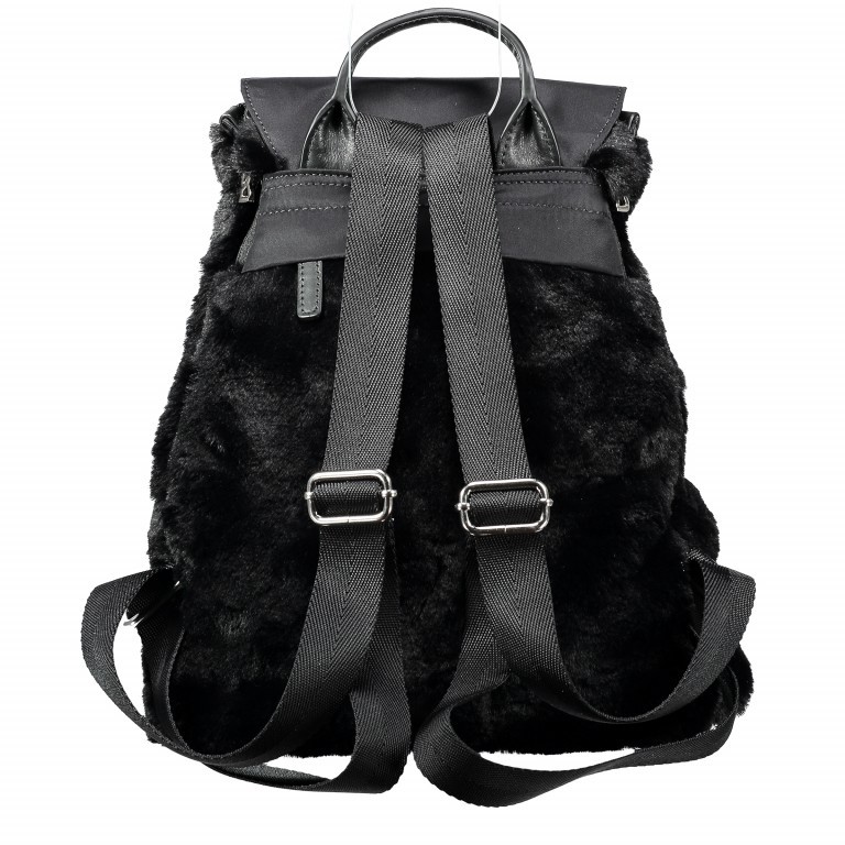 Rucksack Fay Kunstfell Black, Farbe: schwarz, Marke: Bogner, Abmessungen in cm: 27x31x14, Bild 6 von 8