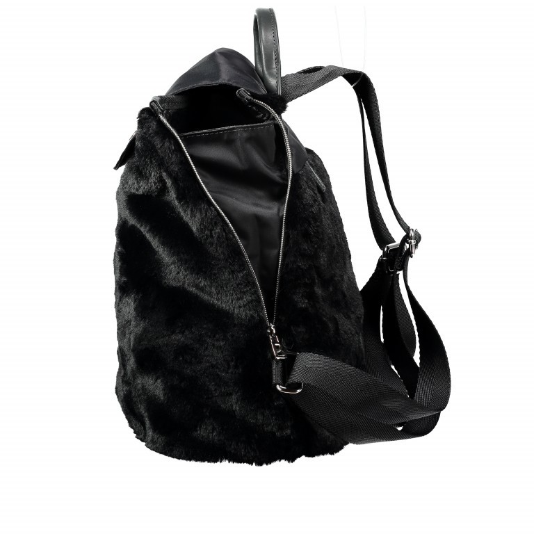 Rucksack Fay Kunstfell Black, Farbe: schwarz, Marke: Bogner, Abmessungen in cm: 27x31x14, Bild 7 von 8