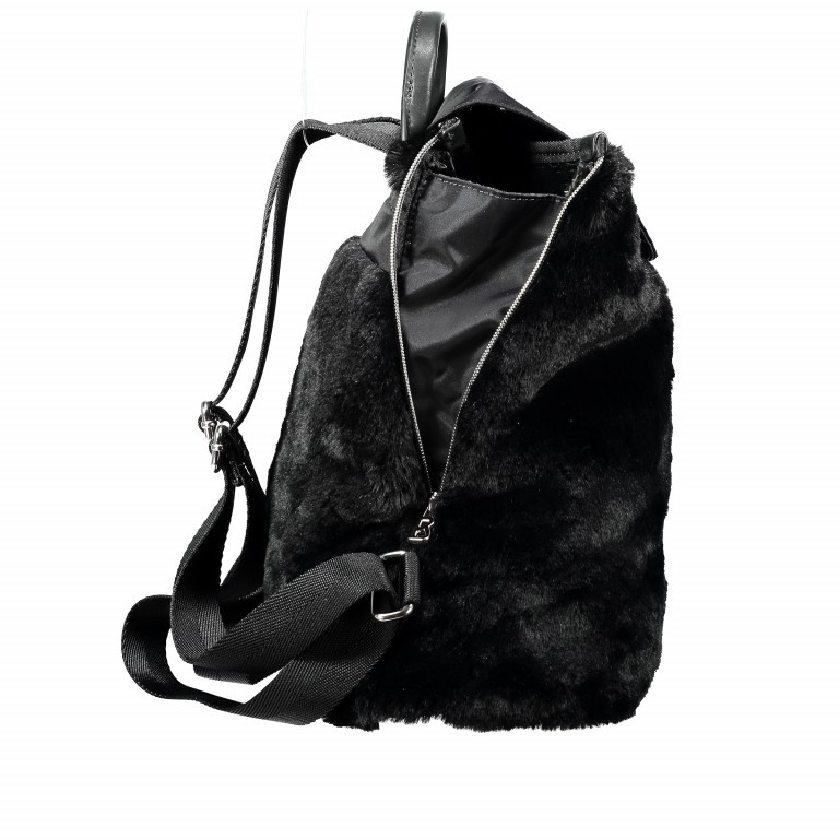 Rucksack Fay Kunstfell Black, Farbe: schwarz, Marke: Bogner, Abmessungen in cm: 27x31x14, Bild 8 von 8