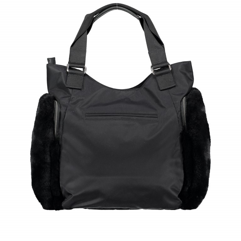 Tasche Floris Kunstfell Black, Farbe: schwarz, Marke: Bogner, Abmessungen in cm: 38x35x16, Bild 4 von 7