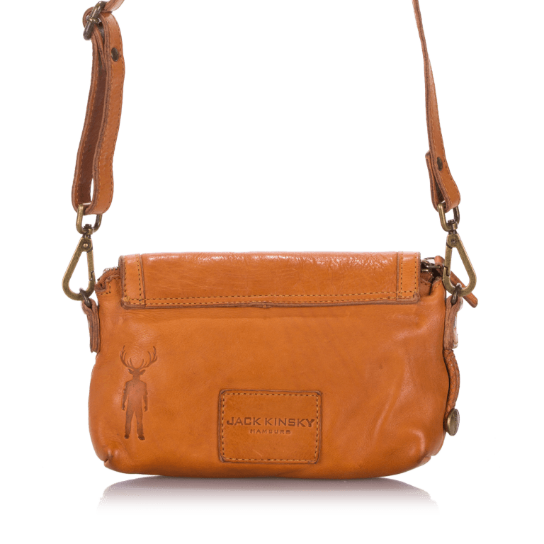 Umhängetasche Sydney 29 Cognac, Farbe: cognac, Marke: Jack Kinsky, EAN: 4051482404905, Abmessungen in cm: 24x14x5, Bild 4 von 5