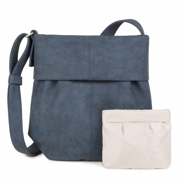 Umhängetasche Mademoiselle M10 Nubuk Blue, Farbe: blau/petrol, Marke: Zwei, EAN: 4250257911703, Abmessungen in cm: 30x31x8, Bild 6 von 6