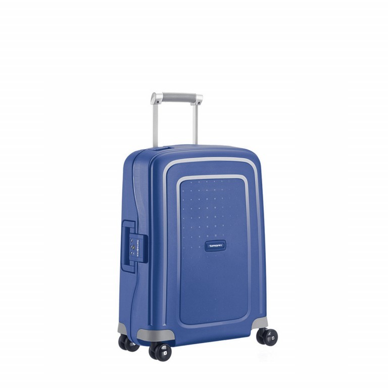 Koffer S´Cure Spinner 55 Dark Blue, Farbe: blau/petrol, Marke: Samsonite, EAN: 5414847329944, Abmessungen in cm: 40x55x20, Bild 1 von 5