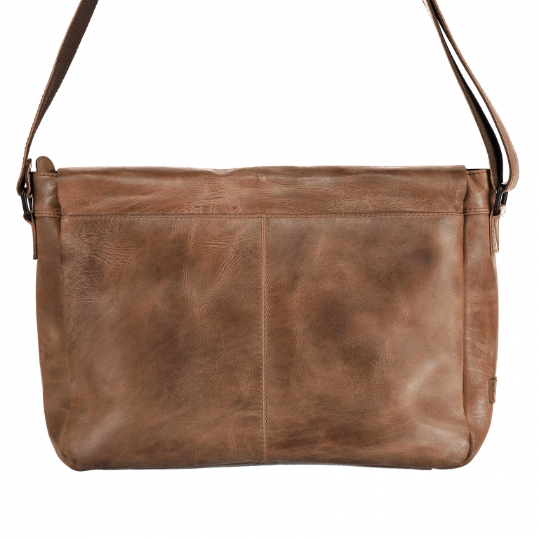 Kuriertasche Cognac, Farbe: cognac, Marke: Portobello, EAN: 4046478023888, Abmessungen in cm: 36x28x12, Bild 5 von 5