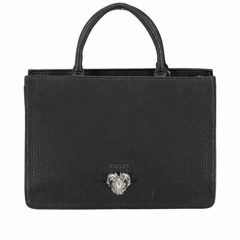Tasche Business-Shopper Schwarz, Farbe: schwarz, Marke: Replay, Abmessungen in cm: 35x25x14, Bild 1 von 6